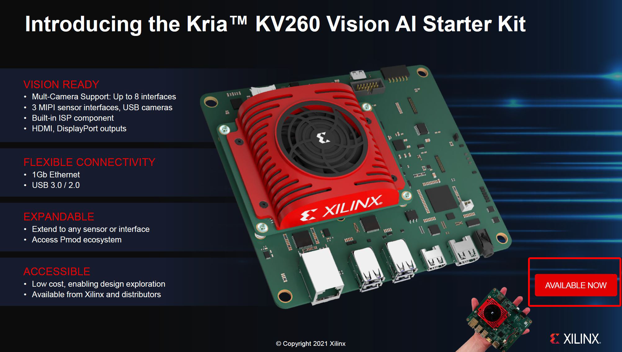 Xilinx Kria KV260 Vision AI Starter Kit - SK-KV260-G